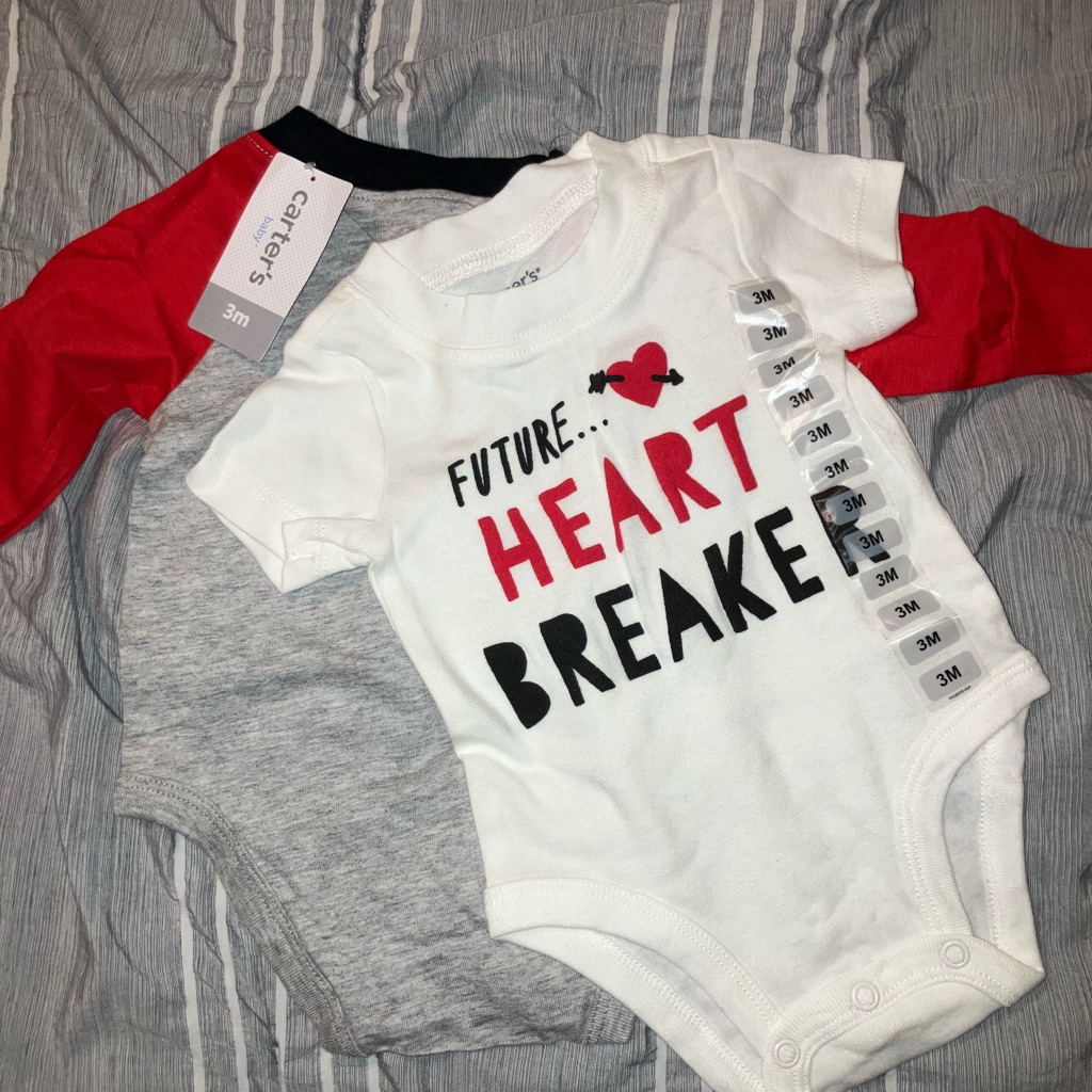 Nwt 2 Pack Carter’s Valentine Bodysuits